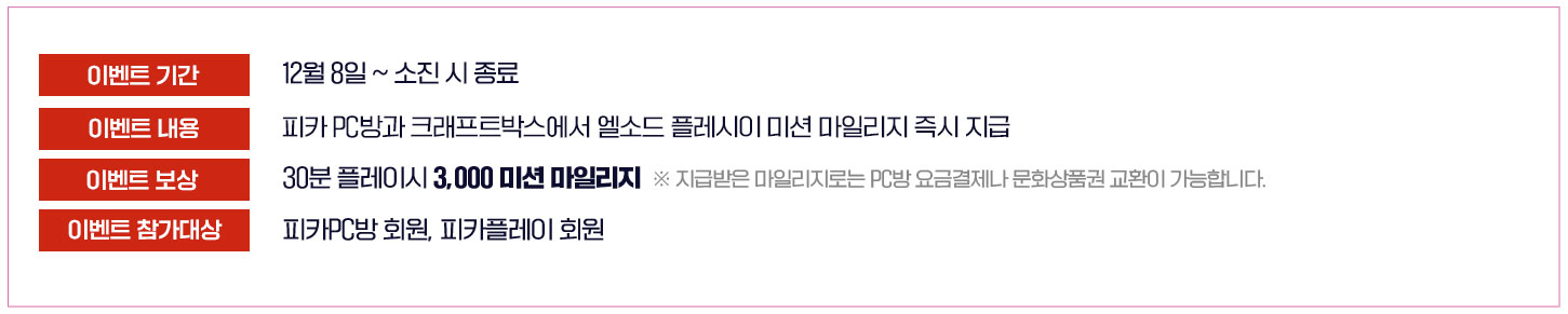 이벤트 기간 : 12월 8일 ~ 소진시 종료